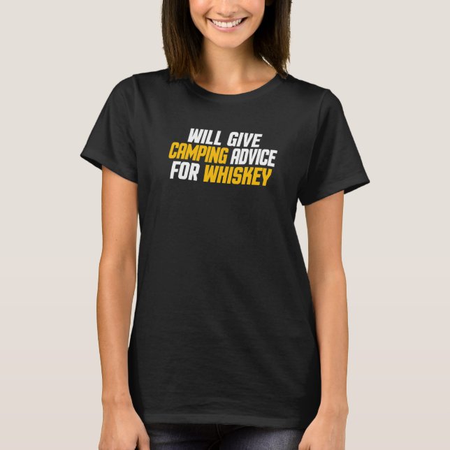 T-shirt Un campeur donnera des conseils de camping pour du (Devant)