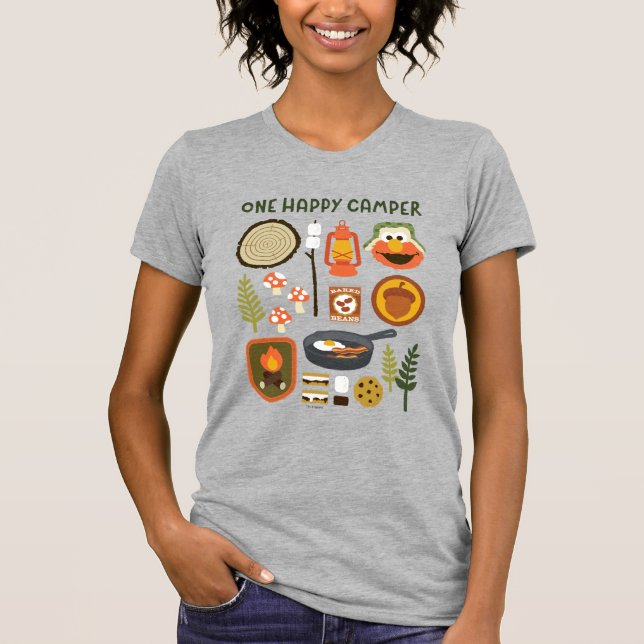 T-shirt Un campeur heureux (Devant)
