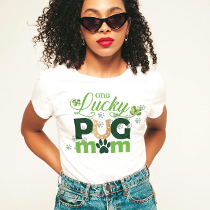 T-shirt Un Carlin chanceux Maman St. Patrick's Day