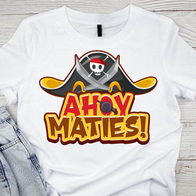 T-shirt Un Casquette de pirates noirs et vif avec des "Aho (Créateur téléchargé)