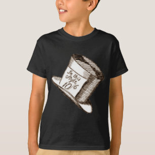 T-shirt Un casquette fou de chapelier dans la sépia