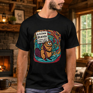 T-shirt Un castor propre obtient toujours plus de bois