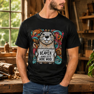T-shirt Un castor propre obtient toujours plus de bois