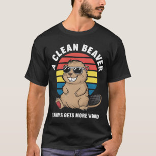 T-shirt Un castor propre obtient toujours plus de bois de