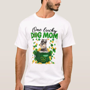 T-shirt Un Chanceux Chien Maman Drôle Schnauzer Maman St p