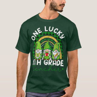 T-shirt Un chanceux enseignant de 8e année Gnomes St patri