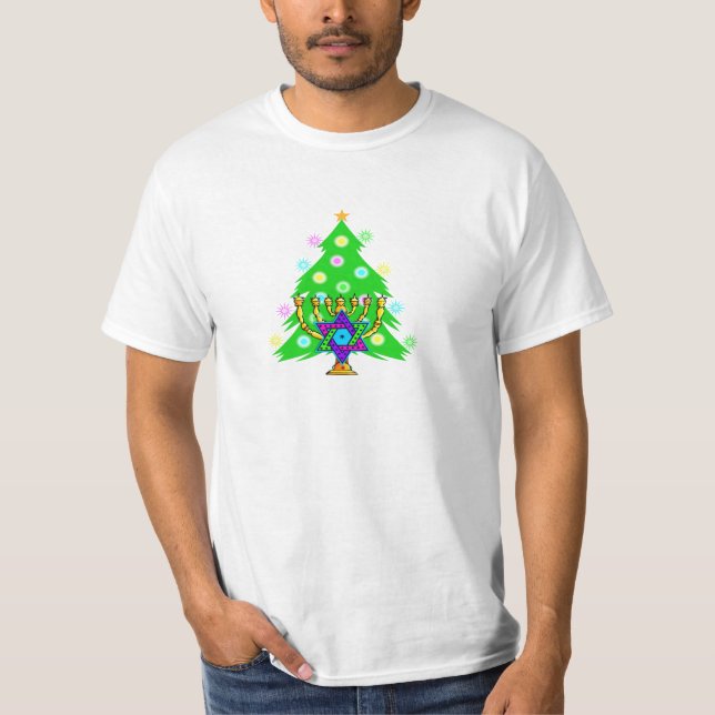 T-shirt Un Chanukkah et un Noël (Devant)