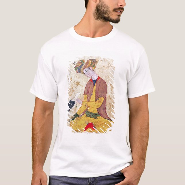 T-shirt Un chasseur frottant son faucon (Devant)