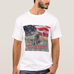 T-shirt Un chat adopte un vétéran comme ami pour la vie
