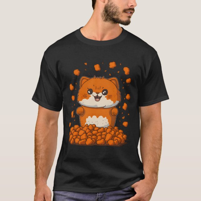 T-shirt Un chat avec des tatouages sur la tête et des patt (Devant)