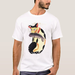 T-shirt Un chat avec un poisson dans sa bouche, du Rudyard