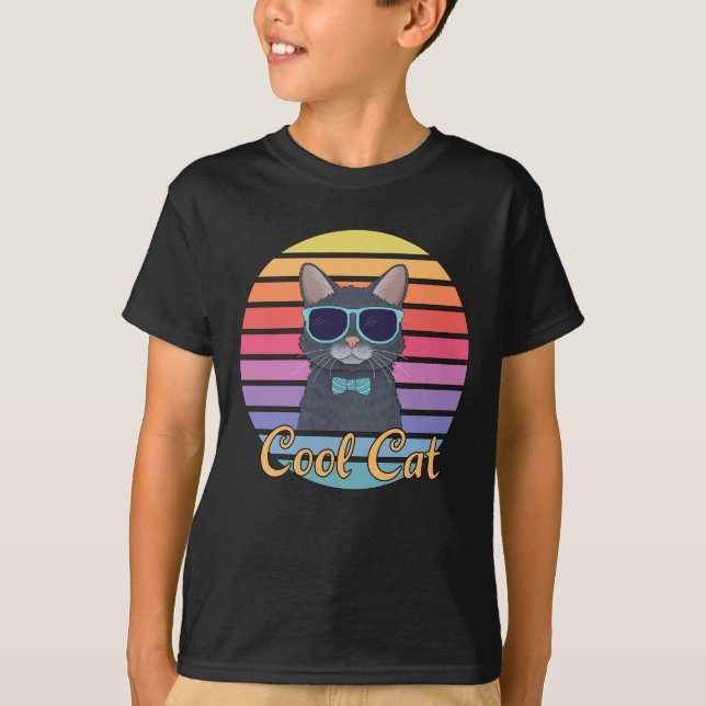 T-shirt Un chat Cool (Devant)
