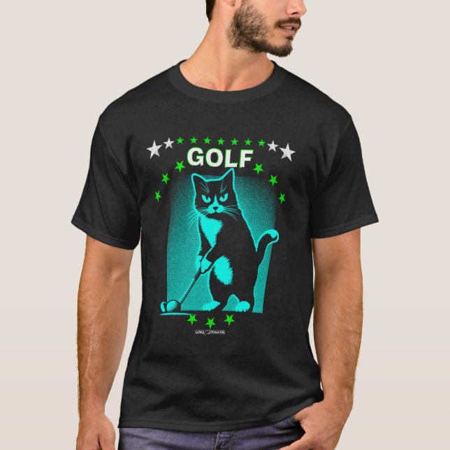 T-SHIRT UN CHAT DE GOLF - DRÔLES D'ANIMAUX DE GOLF (Devant)