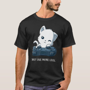 T-shirt Un Chat De Plus Jouant À Des Jeux Vidéo