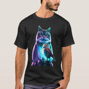 T-SHIRT UN CHAT ET UN HIBOU 3