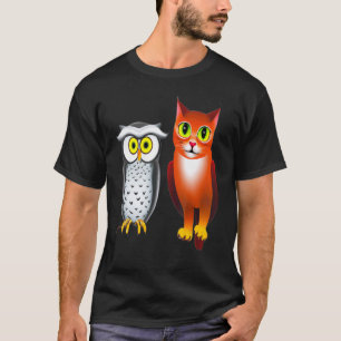 T-SHIRT UN CHAT ET UN HIBOU 4