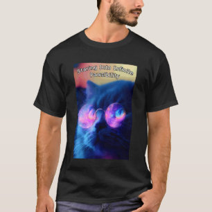 T-shirt Un chat Kiity fixe l'infini Pawsibilité