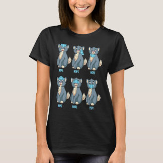 T-shirt Un chat mignon montre aux étudiants comment porter