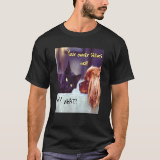 T-shirt Un chat n'est jamais possédé Demandez à un Cocker 
