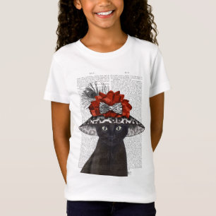 T-Shirt Un chat noir avec un Casquette fabuleux