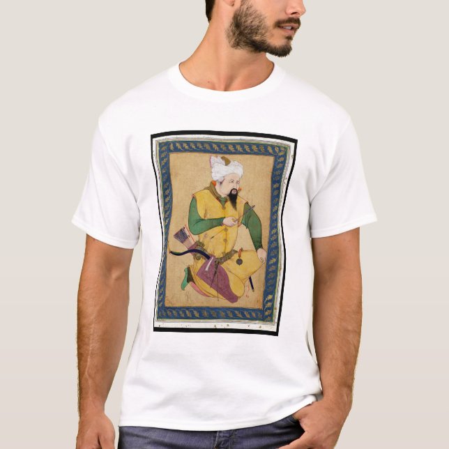 T-shirt Un chef de Turkoman ou de mongole tenant une (Devant)