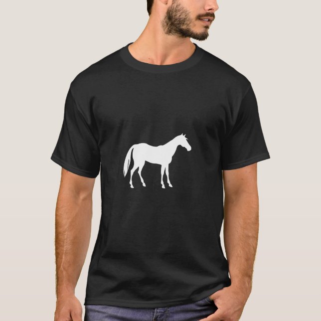 T-shirt Un cheval blanc simple (Devant)