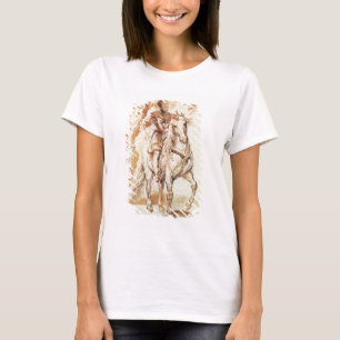 T-shirt Un chevalier monté dans l'armure (à l'encre sur