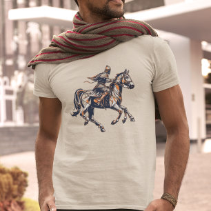 T-shirt Un Chevalier Sur Une Icône De Cheval En Mouvement 