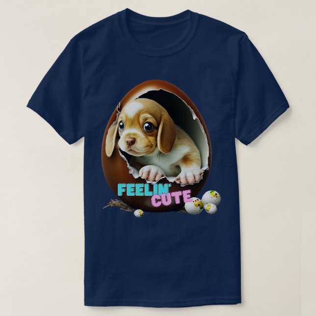 T-shirt Un chien dans l'oeuf (Design devant)
