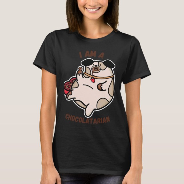 T-shirt Un Chien Qui Mange Du Chocolat (Devant)