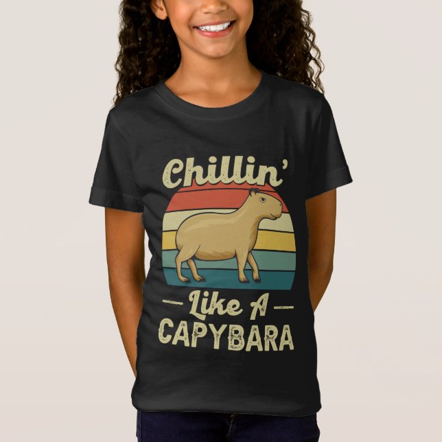 T-Shirt Un Chillin Comme Une Capybara (Devant)