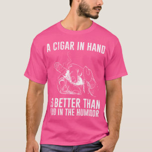 T-shirt Un cigare à la main Enthousiaste du cigare Cigare