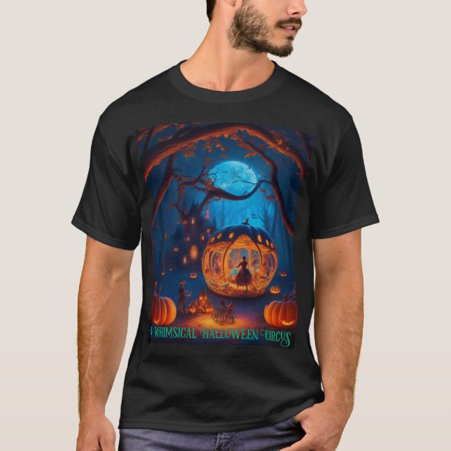 T-shirt Un cirque d'Halloween lunatique (Devant)