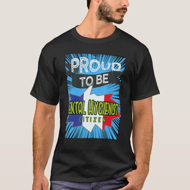 T-shirt Un citoyen statisticien fier fier de la profession (Devant)