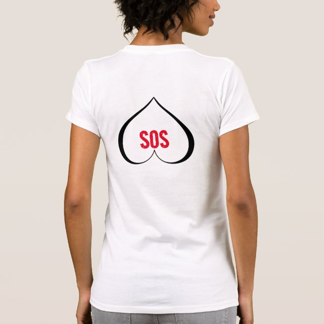 T-shirt UN COEUR DANS LA DÉTRESSE SOS Blk (Dos)