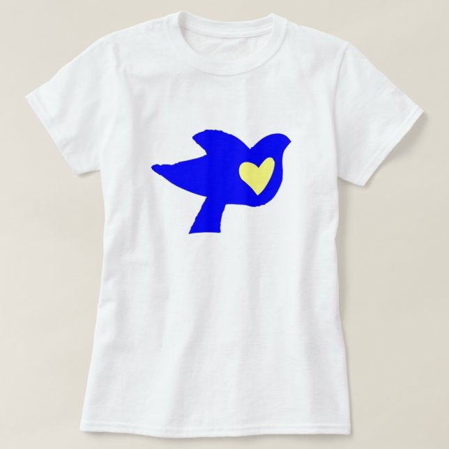 T-shirt un coeur pour l'Ukraine (Design devant)