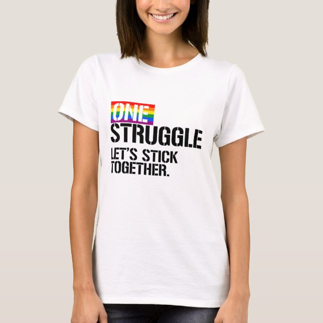 T-shirt Un combat, restons unis (Devant)