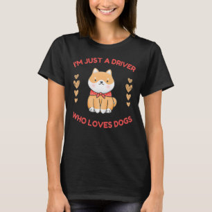 T-shirt Un Conducteur Qui Aime Les Chiens Chien Race Rider