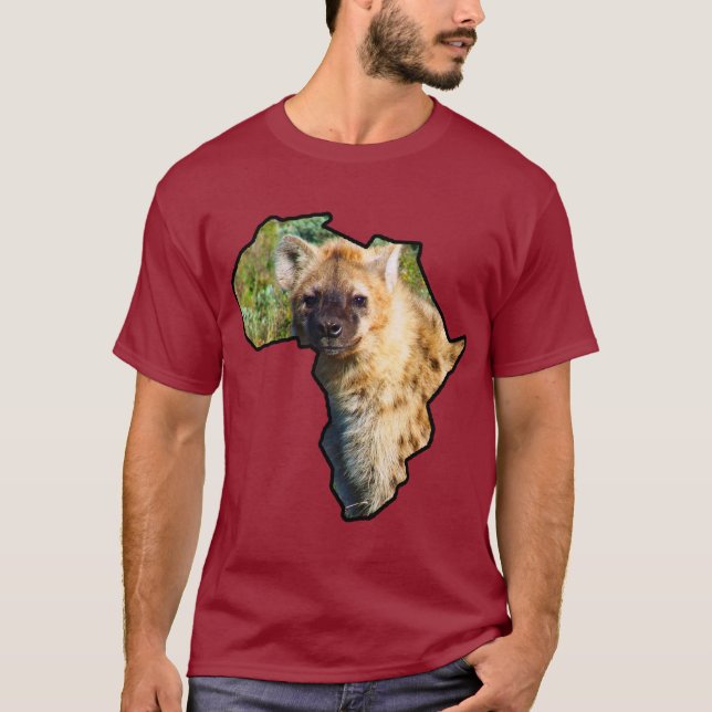 T-shirt Un continent africain de la faune localisé Hyena (Devant)
