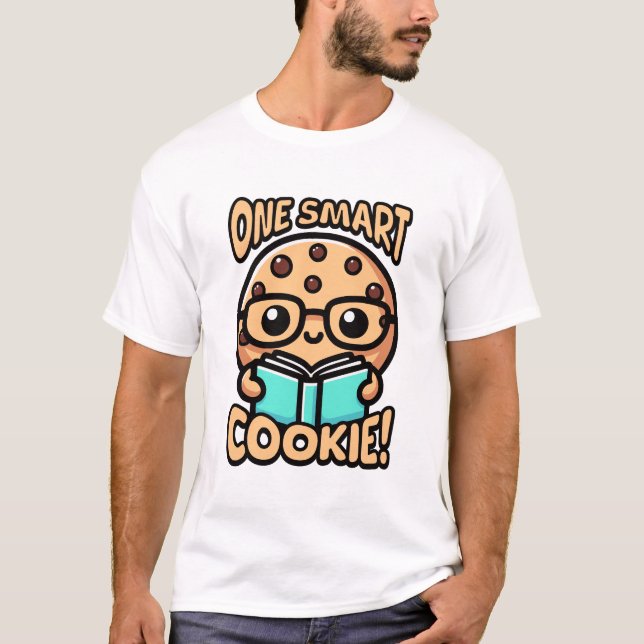 T-shirt Un Cookie Intelligent ! Cute tourte de biscuits (Devant)