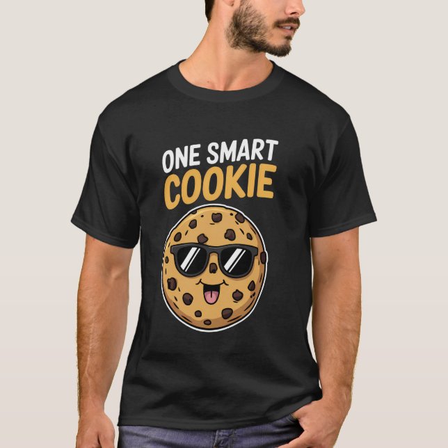 T-shirt Un cookie intelligent drôle au chocolat (Devant)