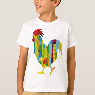 T-shirt Un coq coloré