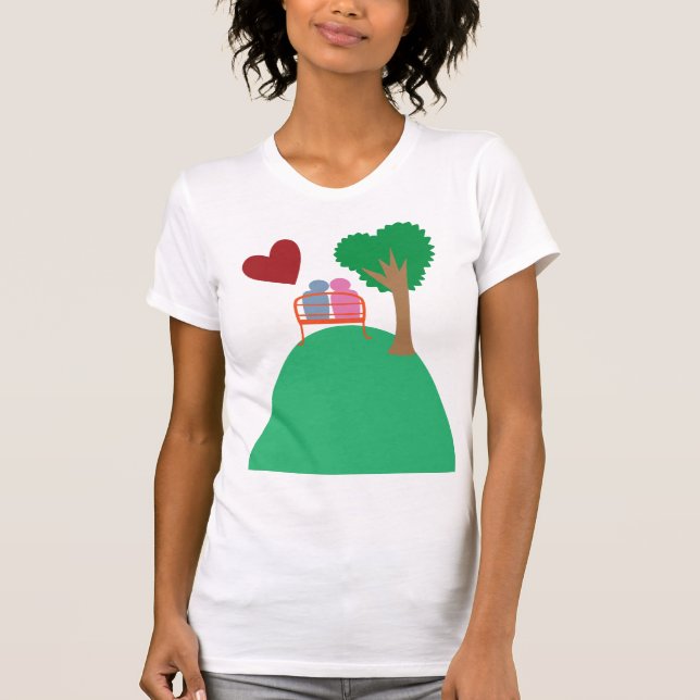 T-shirt Un couple en rendez-vous  (Devant)