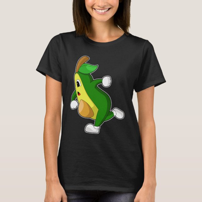 T-shirt Un coureur d'Avocado faisant du sport (Devant)