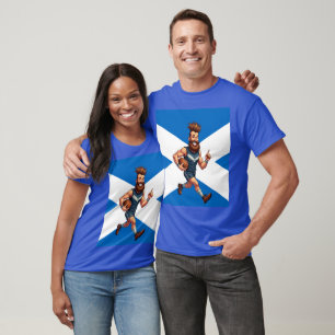 T-shirt Un coureur de rugby écossais grimaçant