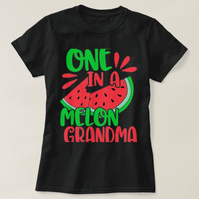 T-shirt Un Dans Melon Grand-mère Watermelon Été (Design devant)