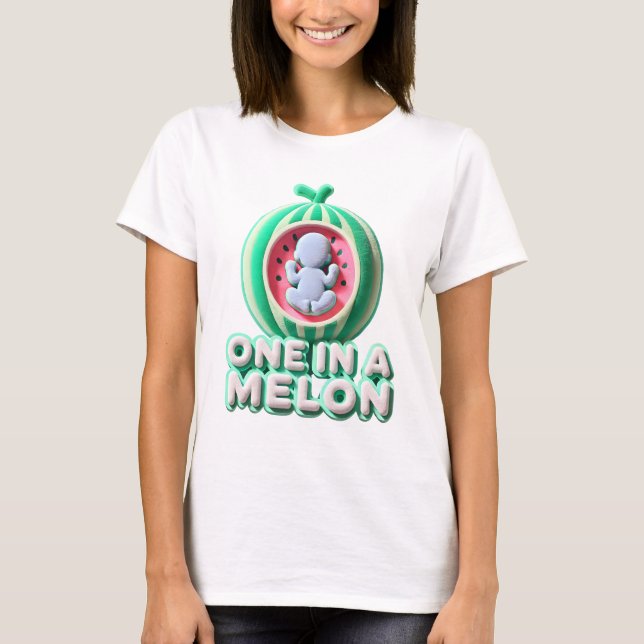 T-shirt Un dans un Melon Baby Faire-part (Devant)
