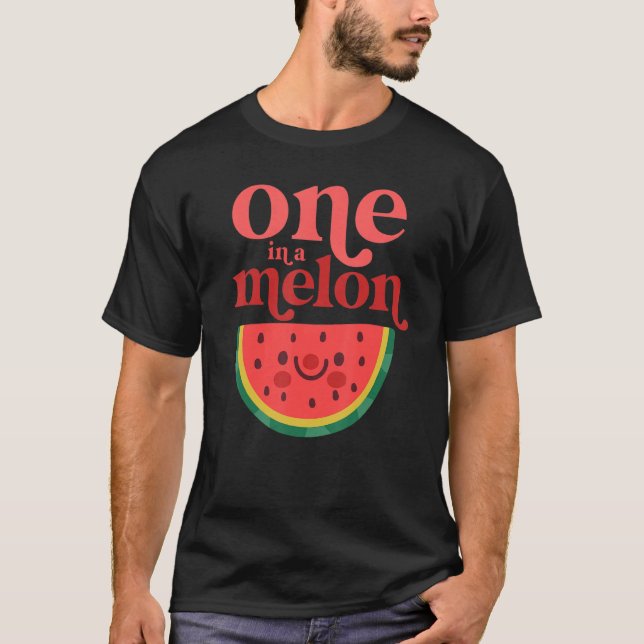 T-shirt Un Dans Un Melon Bébé Cute Watermelon Premier Anni (Devant)