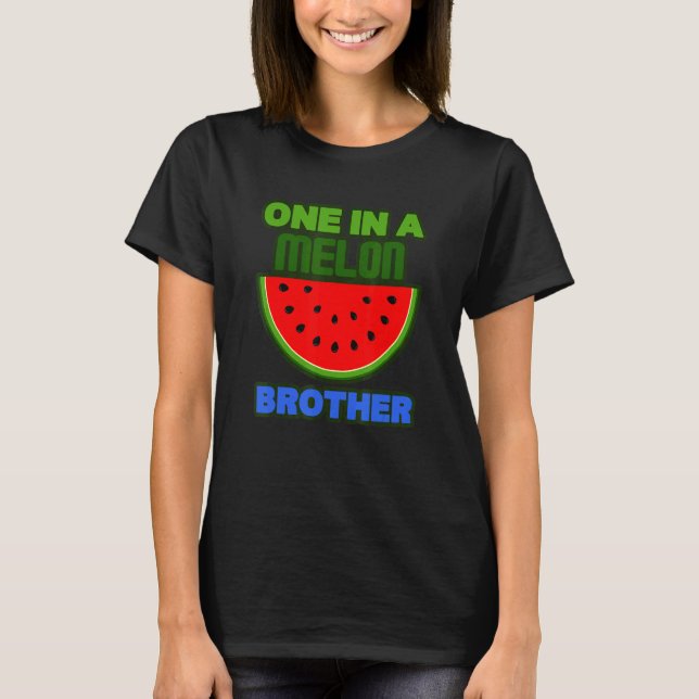 T-shirt Un dans un Melon Brother Vibe de pastèque d'été (Devant)