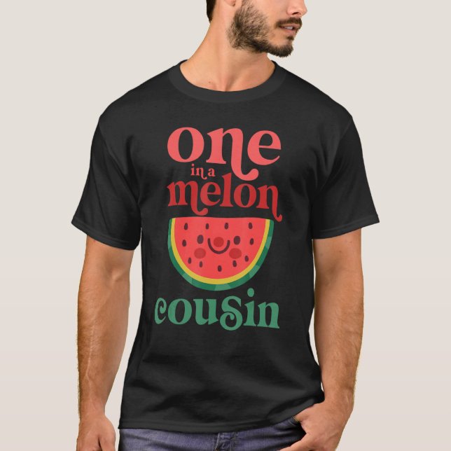 T-shirt Un Dans Un Melon Cousin Cute Watermelon Premier Na (Devant)